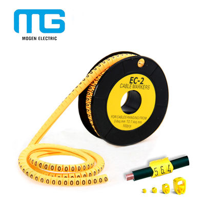 Chine Tube de marqueur de câble de PVC EC-1/type en plastique accessoires des labels de câble/EC de câble de marqueur de câble fournisseur